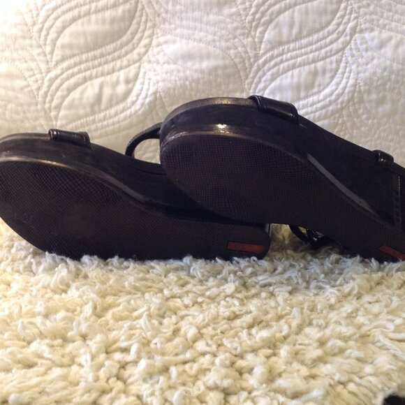 VTG Prada Linea Rossa Sport, "7/37.5" #3X4728, Strappy Platform, Quiet Luxury - Picture 4 of 6